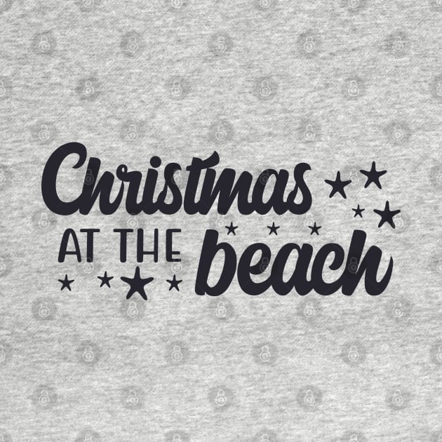Christmas at the beach, black by unique_design76